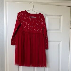 Girls Red Candy Cane Dress